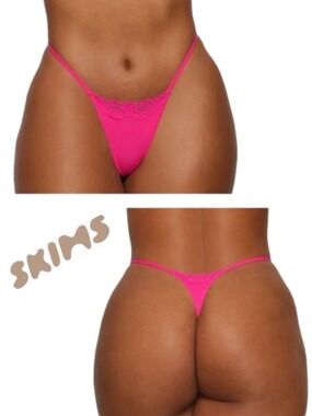 SKIMS Plus Fits Everybody Corded Lace Thong NWT in Plus Size 4X NWT
